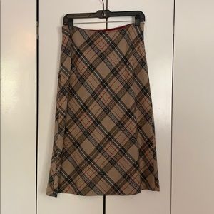 Plaid mid length skirt from Gap